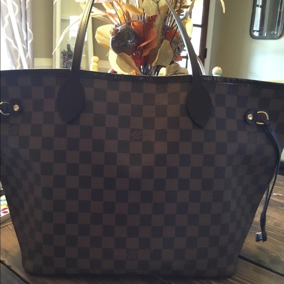 🍃🌷 Louis Vuitton Neverfull MM Damier Ebene - Picture 2 of 8